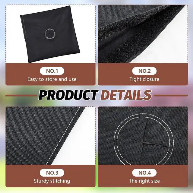 Alt view image 4 of 7 - Sandbag Feather Flag Sand Weights Black Bag for Umbrella Base,6 Pcs,Square