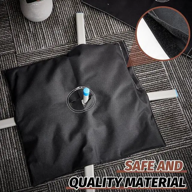 Alt view image 7 of 7 - Sandbag Feather Flag Sand Weights Black Bag for Umbrella Base,6 Pcs,Square