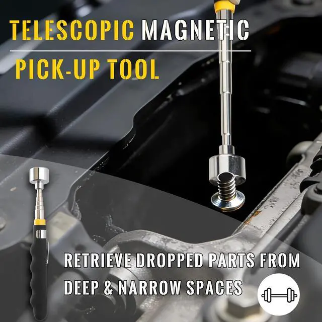 Alt view image 5 of 7 - Magnetic Tool Mat Set, 4 Pack Tool Mat Set with Telescoping Pickup Tool | 40LB Strong Magnetic Mat for Tools | Screws & Parts Garage Workshop Organizer for Mechanics & DIY(Blue)