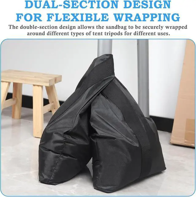 Alt view image 4 of 7 - 240LBS Extra Large Heavy-Duty Canopy Weights Sandbags, 4Pack, No Sand | 1680D Heavy Duty Pop Up Canopy Tent Weights for Outdoor Gazebos, Umbrellas, Pergolas, Sunshades & Patio Furniture