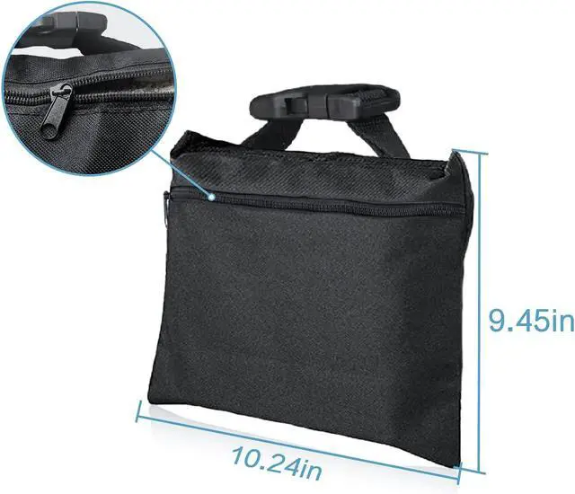 Alt view image 6 of 7 - Sandbags 8 Packs, Sandbag Weights for Backdrop Stand Sandbags, SandBag for Weight, Weight Bags with Zipper and Buckle Straps for Support Heavy Duty Light Stand