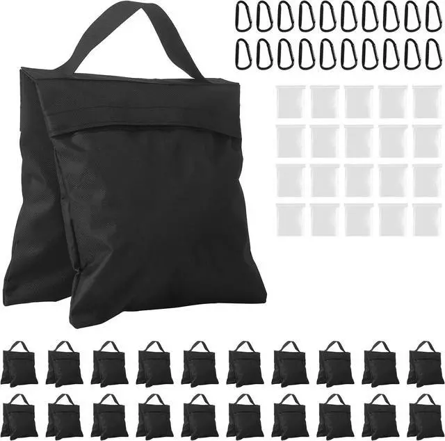 Main image of 20 Pack Sandbags Weight Bags for Light Stand Photography Video Equipment, Sand Bags for Weight, Heavy Duty Sandbags for Backdrop Stand, Canopy Weights, Pop Up Tent, Umbrella Base, Camping