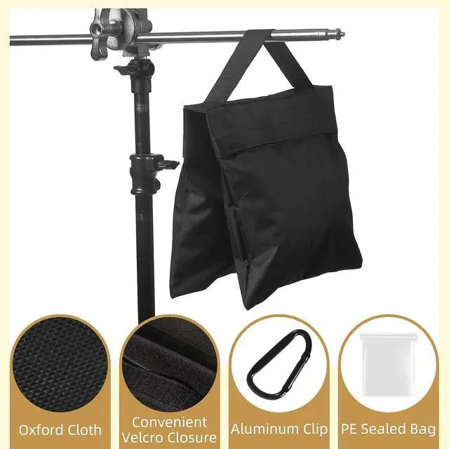 Alt view image 3 of 7 - 20 Pack Sandbags Weight Bags for Light Stand Photography Video Equipment, Sand Bags for Weight, Heavy Duty Sandbags for Backdrop Stand, Canopy Weights, Pop Up Tent, Umbrella Base, Camping