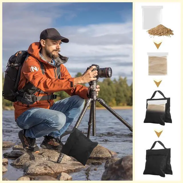 Alt view image 4 of 7 - 20 Pack Sandbags Weight Bags for Light Stand Photography Video Equipment, Sand Bags for Weight, Heavy Duty Sandbags for Backdrop Stand, Canopy Weights, Pop Up Tent, Umbrella Base, Camping