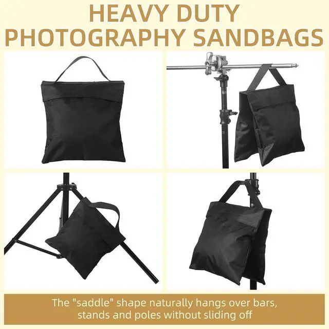 Alt view image 5 of 7 - 20 Pack Sandbags Weight Bags for Light Stand Photography Video Equipment, Sand Bags for Weight, Heavy Duty Sandbags for Backdrop Stand, Canopy Weights, Pop Up Tent, Umbrella Base, Camping