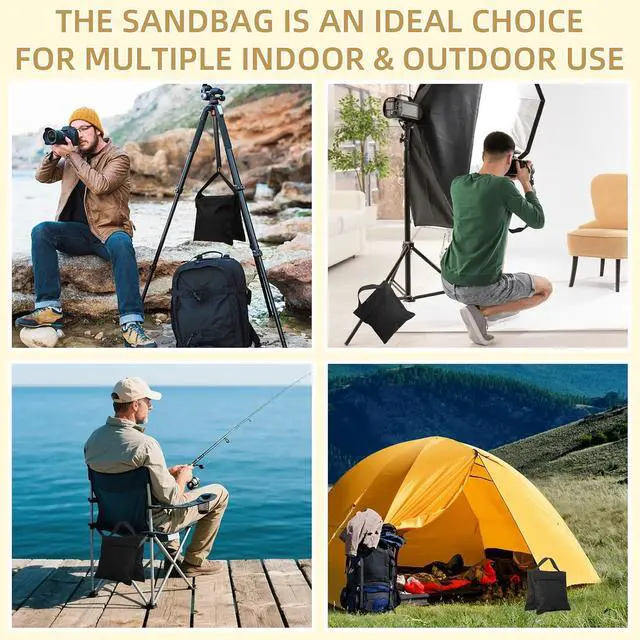 Alt view image 6 of 7 - 20 Pack Sandbags Weight Bags for Light Stand Photography Video Equipment, Sand Bags for Weight, Heavy Duty Sandbags for Backdrop Stand, Canopy Weights, Pop Up Tent, Umbrella Base, Camping