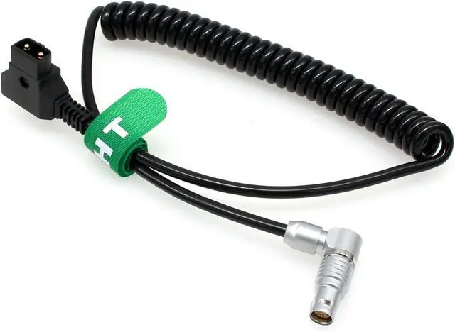 Alt view image 6 of 6 - Coiled Power Cable for RED Komodo-X Epic Scarlet Dragon DSMC2 V-Raptor Ronin 4D Camera Monitor Transmission, D-tap to Right Angle Rotatable Adjustable 6 Pin Female