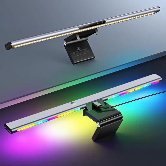 Main image of Monitor Light Bar with Backlight, Gaming & Home Office Monitor Lamp | CRI95+, No Screen Glare Eye Care Light, 1200lm, Touch & Gesture Control, Stepless Dimming for Flat & Curved Monitors