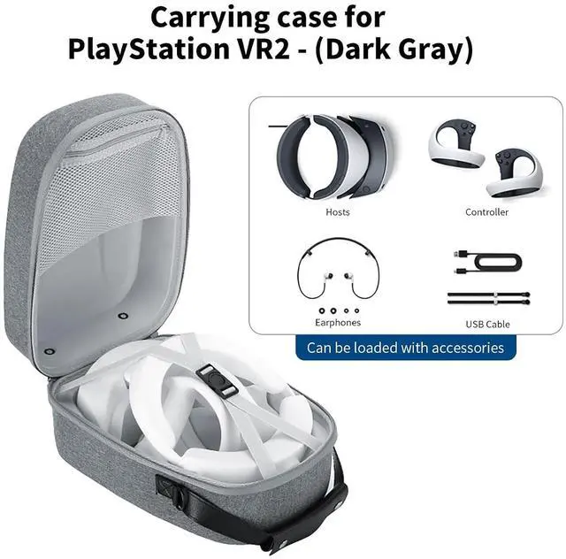 Alt view image 2 of 6 - Carrying Case For PSVR2 Lightweight Travel Storage for VR2 Headset, Controllers & Accessories | Custom Fit, Odor-Free & Scratch-Resistant Design