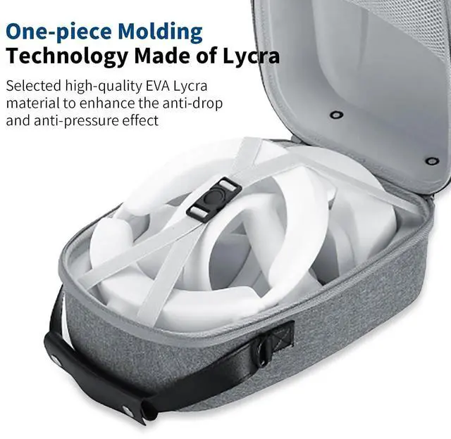 Alt view image 5 of 6 - Carrying Case For PSVR2 Lightweight Travel Storage for VR2 Headset, Controllers & Accessories | Custom Fit, Odor-Free & Scratch-Resistant Design