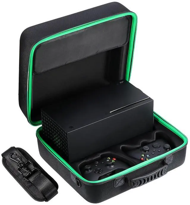 Main image of Hard Carrying Case Compatible with Xbox Series X, Controller, Accessories | Protective Travel bag for Xbox Series X Disc or Digital Version Console, Cables and Other Accessories