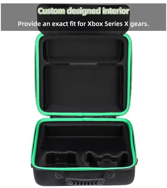 Alt view image 3 of 7 - Hard Carrying Case Compatible with Xbox Series X, Controller, Accessories | Protective Travel bag for Xbox Series X Disc or Digital Version Console, Cables and Other Accessories