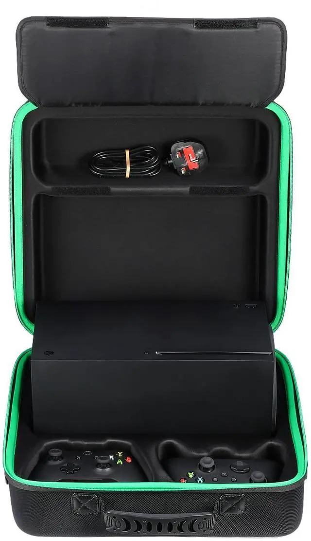 Alt view image 2 of 7 - Hard Carrying Case Compatible with Xbox Series X, Controller, Accessories | Protective Travel bag for Xbox Series X Disc or Digital Version Console, Cables and Other Accessories