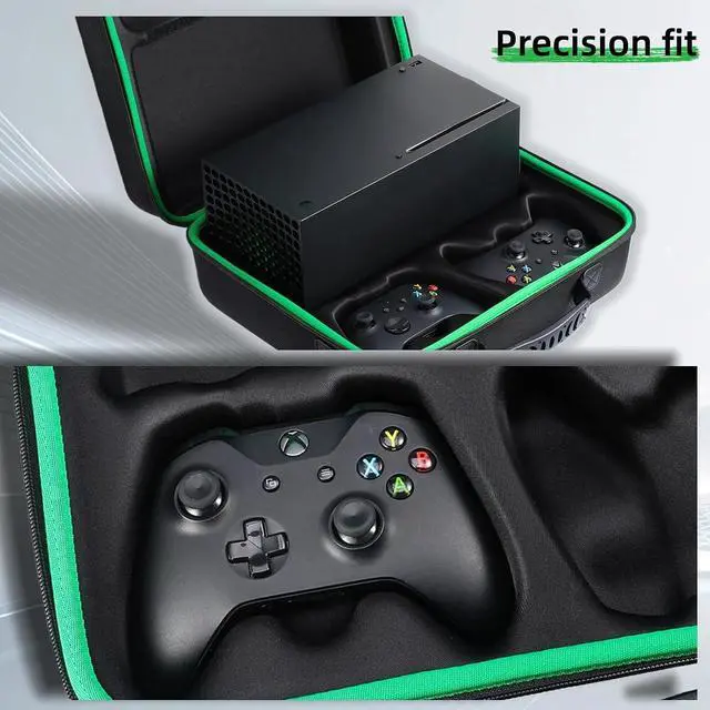 Alt view image 5 of 7 - Hard Carrying Case Compatible with Xbox Series X, Controller, Accessories | Protective Travel bag for Xbox Series X Disc or Digital Version Console, Cables and Other Accessories