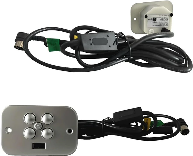 Alt view image 2 of 6 - Recliner Remote Replacement Model CTR UR2 08 MW BR | for Raffel Systems 5 Button 2 and 5 Pin Hand Control 2 Pin Female Connectors 5 Pin Male Connectors