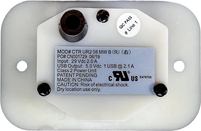 Alt view image 5 of 6 - Recliner Remote Replacement Model CTR UR2 08 MW BR | for Raffel Systems 5 Button 2 and 5 Pin Hand Control 2 Pin Female Connectors 5 Pin Male Connectors