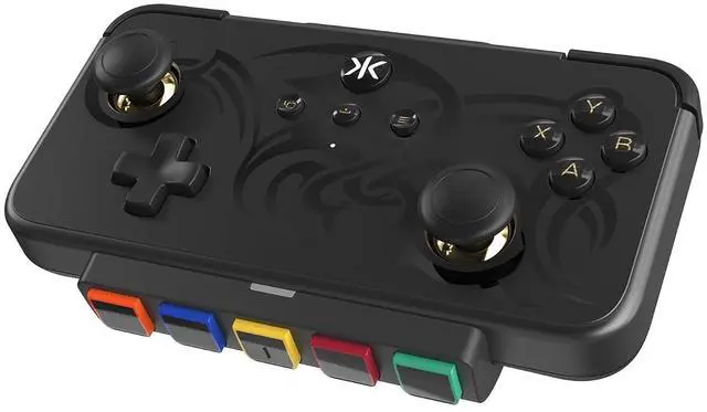Main image of NEO S Controller with 5-Fret Guitar Grip Attachment For PC, iPhone, iPad, Android, Switch/Switch 2, Smart TV (Black Tribal Edition)