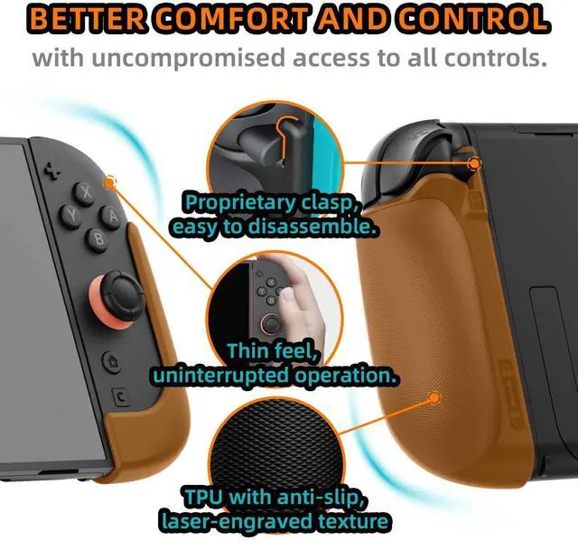 Alt view image 4 of 7 - NexGrip 3 Set GL/GR Back Buttons, Charing Stand and Grip for Switch 2 Joycons, Holder Compatible with Joy Con 2 Controller, Grips Compatible with Joycon 2, Switch 2 Accessories - Black