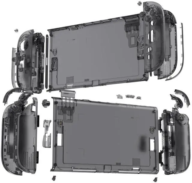 Alt view image 4 of 7 - DIY Replacement Shell Buttons (D-Pad Ver) for Switch 2, Full Set Rear Back Plate Controller Housing Buttons for Switch 2 Console & Joycon 2 - Deluxe Version - Clear Slate Black