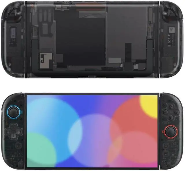 Alt view image 5 of 7 - DIY Replacement Shell Buttons (D-Pad Ver) for Switch 2, Full Set Rear Back Plate Controller Housing Buttons for Switch 2 Console & Joycon 2 - Deluxe Version - Clear Slate Black