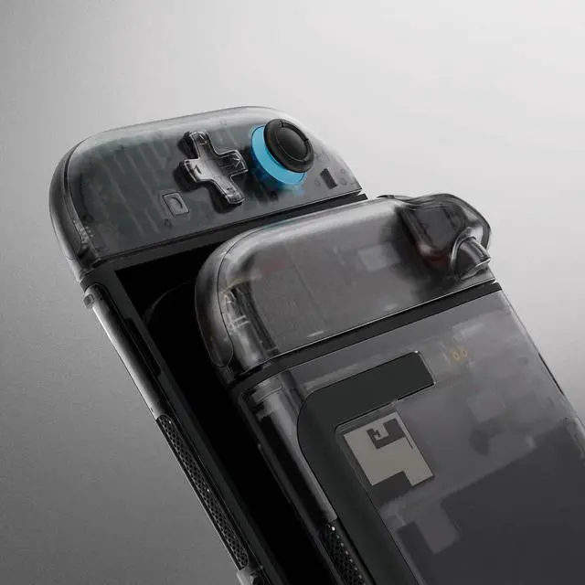 Alt view image 7 of 7 - DIY Replacement Shell Buttons (D-Pad Ver) for Switch 2, Full Set Rear Back Plate Controller Housing Buttons for Switch 2 Console & Joycon 2 - Deluxe Version - Clear Slate Black