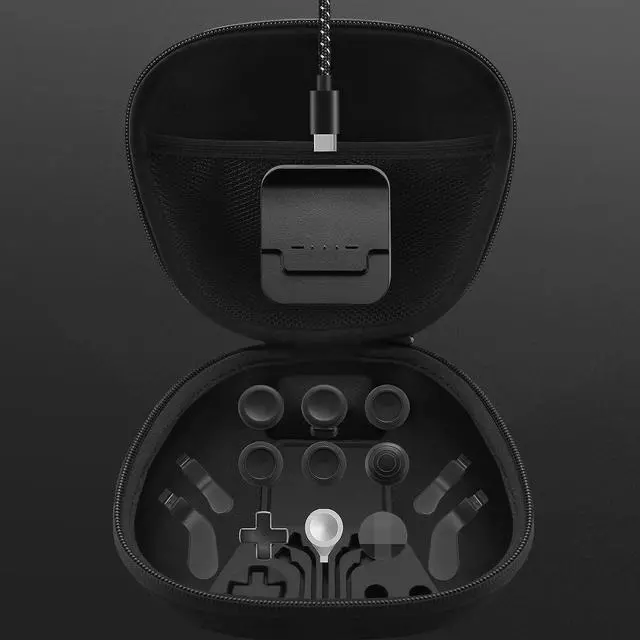 Alt view image 2 of 6 - Vanpark Complete Component Pack for Xbox Elite Controller Series 2 CoreAccessories Include 1 Carrying Case, 1 Charging Dock&Cable, Metal 6 Joysticks, 4 Paddles, 2 D-Pads, 1 Adjustment Tool(Black)