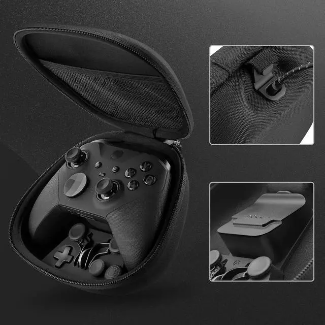 Alt view image 3 of 6 - Vanpark Complete Component Pack for Xbox Elite Controller Series 2 CoreAccessories Include 1 Carrying Case, 1 Charging Dock&Cable, Metal 6 Joysticks, 4 Paddles, 2 D-Pads, 1 Adjustment Tool(Black)