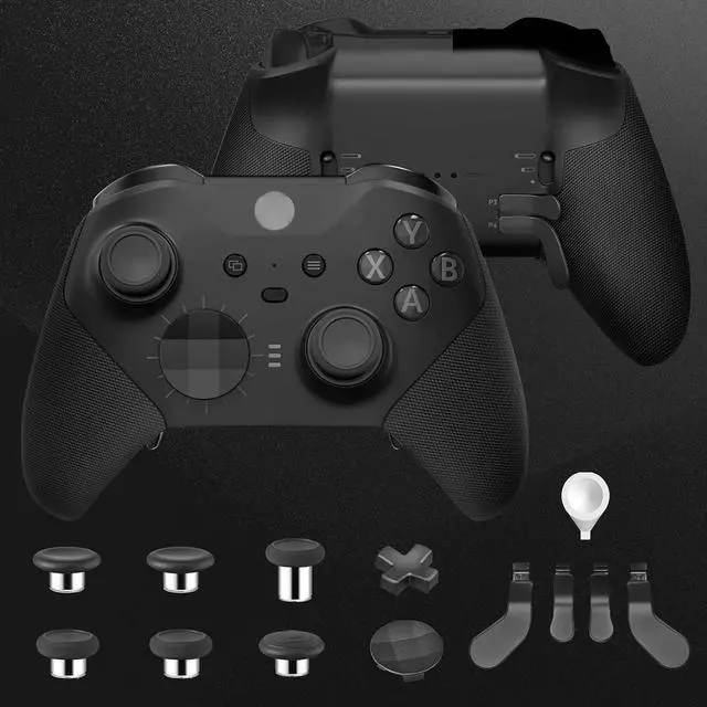 Alt view image 4 of 6 - Vanpark Complete Component Pack for Xbox Elite Controller Series 2 CoreAccessories Include 1 Carrying Case, 1 Charging Dock&Cable, Metal 6 Joysticks, 4 Paddles, 2 D-Pads, 1 Adjustment Tool(Black)