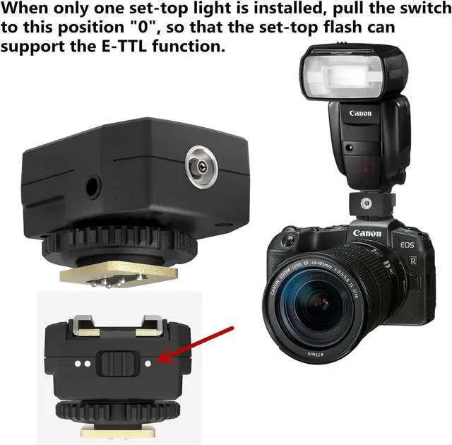 Alt view image 3 of 7 - DY-T3C Set Style Multi-Functional hot Shoe Adapter, Single-Lens Reflex Camera Universal Flash Expansion Accessory/ Also Applicable Mini Camera Flash Height-Increasing Conversion Accessories