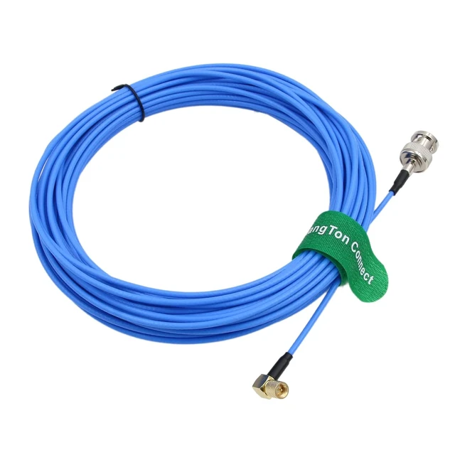 Alt view image 2 of 6 - Acceleration Sensor Vibration Test Cable BNC to Microdot 10-32 UNF 50 Ohm RF Coax 90-Degree Right-Angle Male, 15M, for Acoustic Accelerometer Transducer Signal