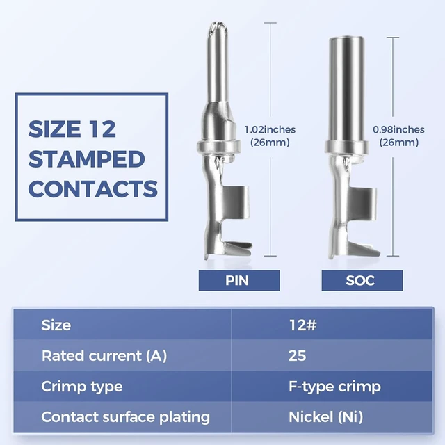 Alt view image 5 of 7 - 96 PCS Deutsch DTP Connector Kit, 2-Pin Connectors, 12 Sets