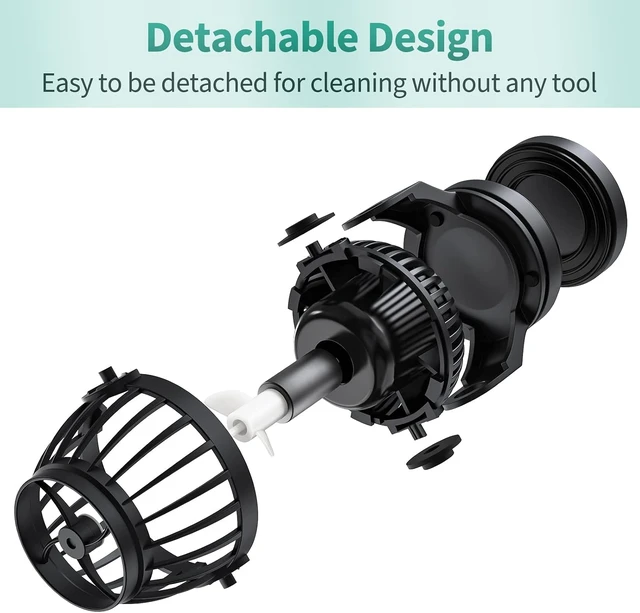 Alt view image 6 of 7 - 2100 GPH Adjustable Aquarium Wave Maker for 60-120 Gallon Tanks Circulation Pump with Controller & Magnet Mount for Marine/Freshwater Aquarium & Pond