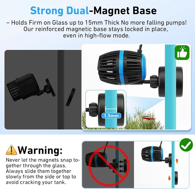 Alt view image 3 of 7 - DC 12V Magnetic Wave Maker Circulation Pump for Aquarium