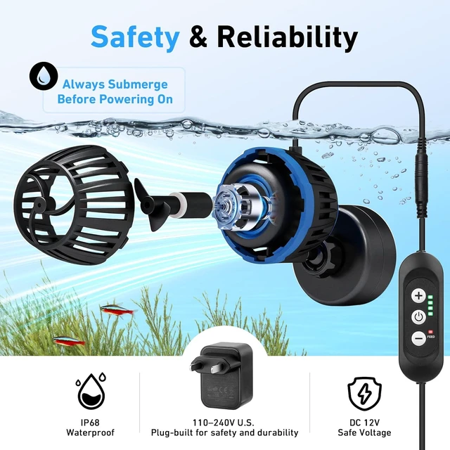 Alt view image 5 of 7 - DC 12V Magnetic Wave Maker Circulation Pump for Aquarium