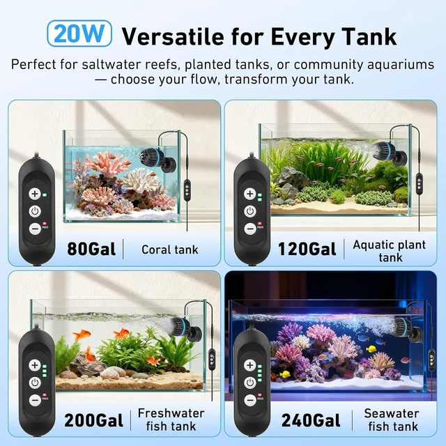 Alt view image 6 of 7 - DC 12V Magnetic Wave Maker Circulation Pump for Aquarium