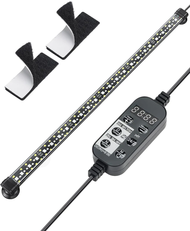 Main image of 12W 24-Inch 24/7 Aquarium LED Light Full Spectrum White/Blue/Red/Green Multi-Colored LEDs with D/N Mode, Timer & Adjustable Brightness