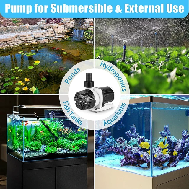 Alt view image 7 of 7 - DC-4000 Silent Swirl Controllable DC Aquarium Pump, 25W 1050GPH Marine Wavemaker Return Pump with Sine Wave Controller for Salt/Freshwater Coral Reef & Sump Circulation