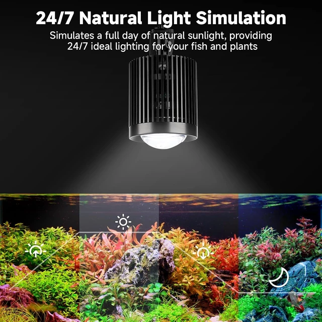 Alt view image 3 of 7 - Clip-On Aquarium Stream Light with 24/7 Mode (60W)