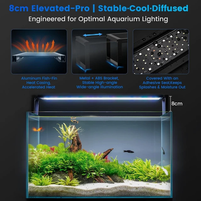 Alt view image 6 of 7 - Smart LED Aquarium Fish Light, 24/7 Full Spectrum