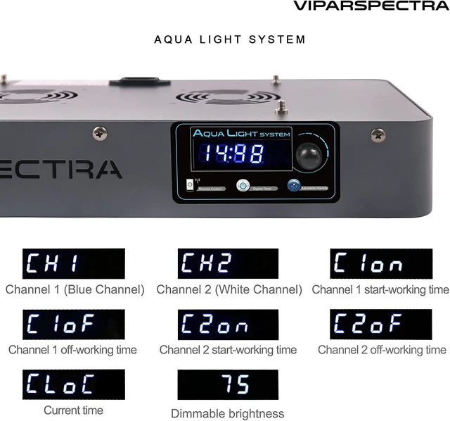 Alt view image 4 of 7 - 165W Dimmable Full Spectrum LED Aquarium Reef Light