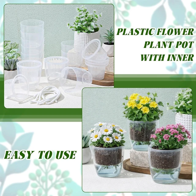 Alt view image 5 of 6 - 36 Pcs Transparent Self-Watering Plant Pots, 3.5''