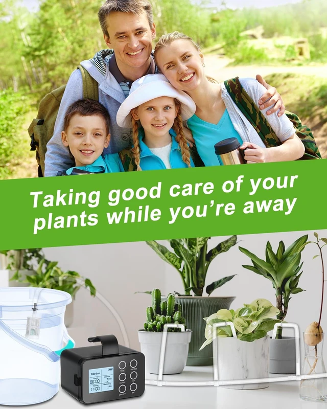Alt view image 6 of 7 - Indoor Automatic Plant Waterer with Timer, Easy Programming & Large Display