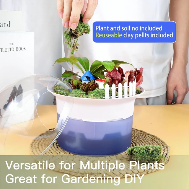 Alt view image 6 of 7 - Large Venus Fly Trap Terrarium Pot with Plant Grow Light, Timer & Metal Stand
