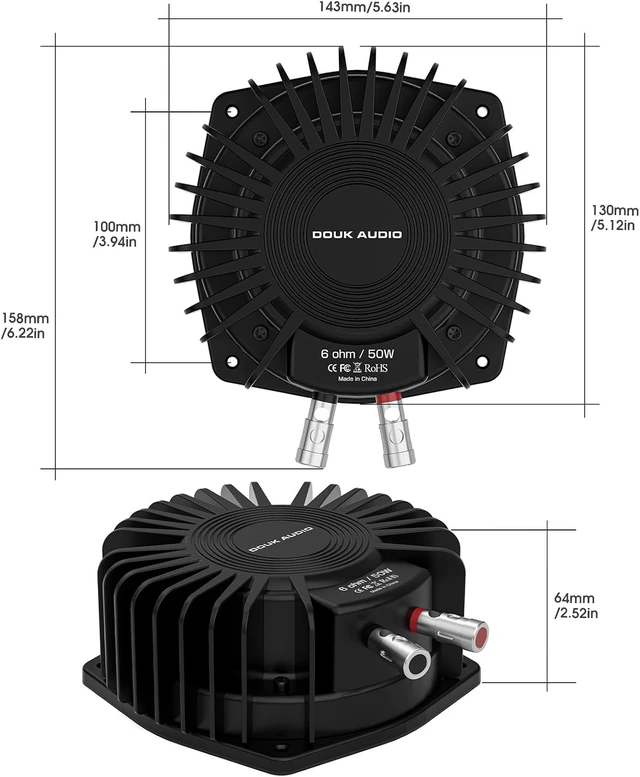 Alt view image 7 of 7 - BS-1 Bass Shaker 50W High Power Tactile Transducer with Subwoofer Lows for Home Theater, Car Audio & Gaming Chair Immersion (1 PC)