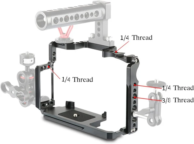 Alt view image 3 of 7 - 5DIV Camera Cage for Canon EOS 5D Mark II III IV, 7D Mark I & 6D Mark II