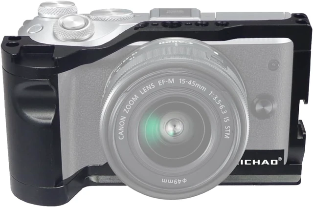 Alt view image 7 of 7 - CNC M6 Mark2 Form-Fitting Camera Cage Rig with Cold Shoe Mount, Compatible with Canon EOS M6 Mark II Stabilizer