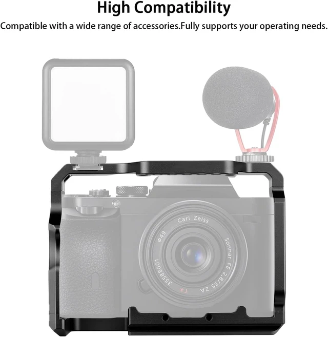 Alt view image 3 of 7 - Aluminum Alloy Camera Cage Replacement Kit for A7III/A7II