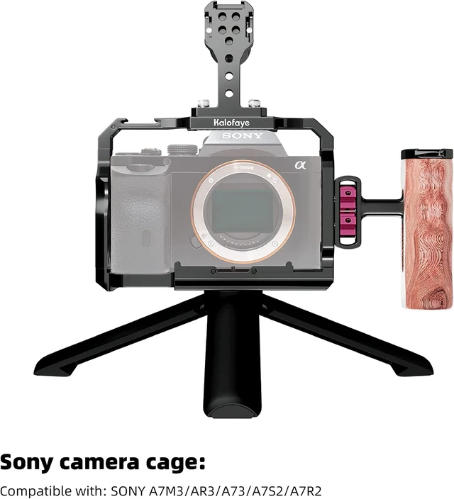 Alt view image 2 of 7 - Aluminum Alloy Camera Cage Replacement Kit for A7III/A7II