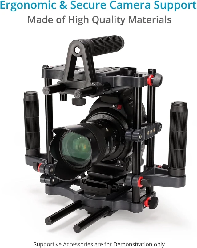 Alt view image 2 of 7 - FC-CTH Power Camera Cage Top Handle, Side Grips & 15mm Rods