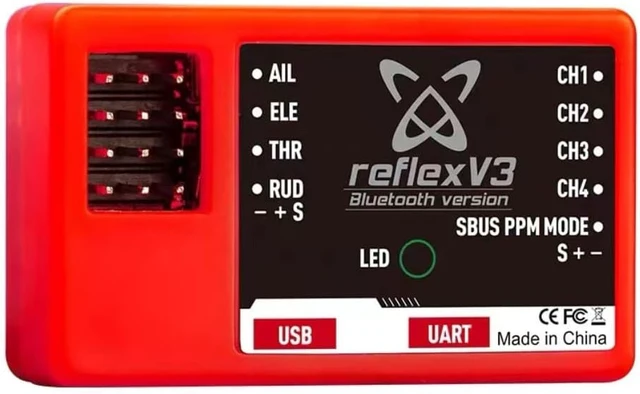 Alt view image 2 of 6 - FMS Reflex V3 Flight Controller Gyro Stabilizer for RC Plane Fixed-Wing Remote Control